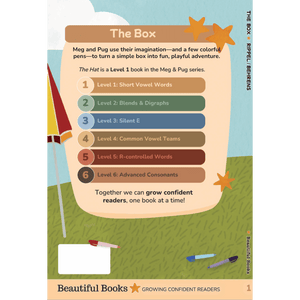 Back cover page of "The Box" in Meg and Pug, Book 5
