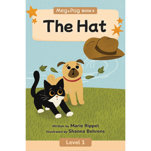 Book cover for "The Hat" in Meg and Pug, Book 4